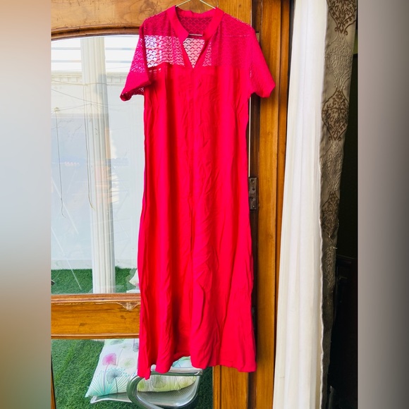 Rayon long slit kurta - Picture 2 of 4